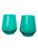 商品第5个颜色EMERALD GREEN, Estelle Colored Glass | Tinted Stemless Wine Glasses 2-Piece Set