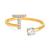 商品第19个颜色T, Giani Bernini | Cubic Zirconia Initial Wrap Ring in 18k Gold-Plated Sterling Silver, Created for Macy's
