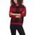 商品Weatherproof Vintage | Weatherproof Vintage Womens Knit Checkered Crewneck Sweater颜色Racing Red
