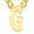 颜色: Gold-G, ADORNIA | 14K Gold Plated Mini Initial Pendant Necklace