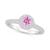 商品第1个颜色White Gold, Macy's | Pink Sapphire (5/8 Ct. t.w.) and Diamond (1/2 Ct. t.w.) Halo Ring