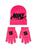 商品NIKE | Little Kid's Logo Futura Beanie & Gloves Set颜色HYPER PINK