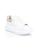 color WHITE PATCHOULI, Alexander McQueen | Kid's Oversized Lace-Up Leather Sneakers