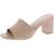color Nude Nappa Smooth, Calvin Klein | Calvin Klein Womens Carisma Leather Slip-On Heel Sandals