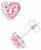 颜色: Sterling Silver, Macy's | Pink and White Cubic Zirconia Heart Stud Earrings in Sterling Silver or 14k Gold over Sterling Silver