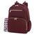 Fisher Price | Signature Quilt Diaper Backpack, 颜色Burgundy