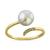 商品第2个颜色Gold Over Silver, Giani Bernini | Cultured Freshwater Pearl (8mm) & Cubic Zirconia Bypass Ring, Created for Macy's