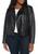 商品Michael Kors | Plus Size Leather Moto Jacket颜色Black/gold
