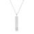 商品MAX + STONE | 14k White Gold Bar Pendant Necklace with 3mm Small Round Gemstone Adjustable Cable Chain 16 Inches to 18 Inches with Spring Ring Clasp颜色created opal