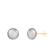 颜色: gray, Splendid Pearls | 14k Yellow Gold 10-11mm Freshwater Pearl Stud Earrings.