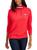 商品Tommy Hilfiger | Womens Dropped-Shoulder Ribbed Trim Hooded Sweatshirt颜色scarlet