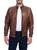 颜色: BROWN, Vellapais | Leather Bomber Jacket