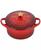 颜色: Cerise, Le Creuset | Stoneware Noël Mini Cocotte with Gold Star Knob, 24 oz.