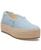 颜色: Pastel Blue Washed Denim, TOMS | Women's Valencia Canvas Platform Espadrilles