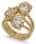 颜色: Crystal, Charter Club | Stone Trio Rope Ring in Gold Plate, Created for Macy's