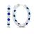 颜色: created blue & white sapphire, MAX + STONE | Sterling Silver Inside Out Gemstone Vault Lock Hoop Earring