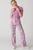 color Lilac, Urban Outfitters | UO Isabella Printed Flare Pant