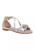 商品Badgley Mischka | Girls' Open Toe and Ankle Strap Buckle Flat Sandals颜色White