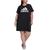 color Black, Adidas | Plus Size Cotton Badge of Sports T-Shirt Dress