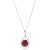 商品MAX + STONE | 14K White Gold 7mm Round Gemstone Infinity Twist Pendant, 18 inch Cable Chain颜色garnet