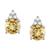 颜色: Citrine with 14k White Gold, Macy's | Gemstone & Diamond Accent Stud Earrings