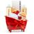 颜色: red, Freida and Joe | Passion Fruit Fragrance Bath & Body Spa Gift Set in an Apple Green Tub Basket