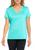 商品Columbia | Women's Hike™ Short Sleeve V-Neck T-Shirt颜色ELECTRIC TURQUOISE H