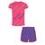商品CHAMPION | Little Girls All Over Print T-shirt and Woven Shorts Set, 2 Piece颜色Knockout Pink, Purple