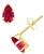 颜色: Ruby, Macy's | Gemstone Stud Earrings in 10k Yellow Gold