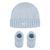 NIKE | Baby Boys or Girls Cable Knit Hat and Booties, 2 Piece Set, 颜色Blue Timber