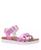 颜色: Dark Pink, Nina | Big Girls Lacey Season Fastening Strap Sandals