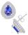 颜色: White Gold, Macy's | Tanzanite (1-1/3 Ct. t.w.) and Diamond (5/8 Ct. t.w.) Halo Stud Earrings