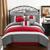 颜色: Red, Chic Home Design | Keira 16 Piece Comforter Complete Bed In A Bag Quilted Embroidered Designer Embellished Bedding Set KING