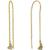 商品Giani Bernini | Cubic Zirconia Butterfly Threader Earrings, Created for Macy's颜色Gold over Silver