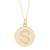 ADORNIA | Adornia Initial Circle Disc Necklace gold, 颜色yellow - s