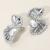 颜色: silver, FASHNZFAB | Pearl Trimmed Fan Clip On Earrings