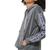 商品Tommy Hilfiger | Women's Zip-Front Velour Hooded Sweatshirt颜色Ash Heather