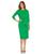 Adrianna Papell | Knit Crepe Tie Waist Sheath Dress, 颜色Vivid Green