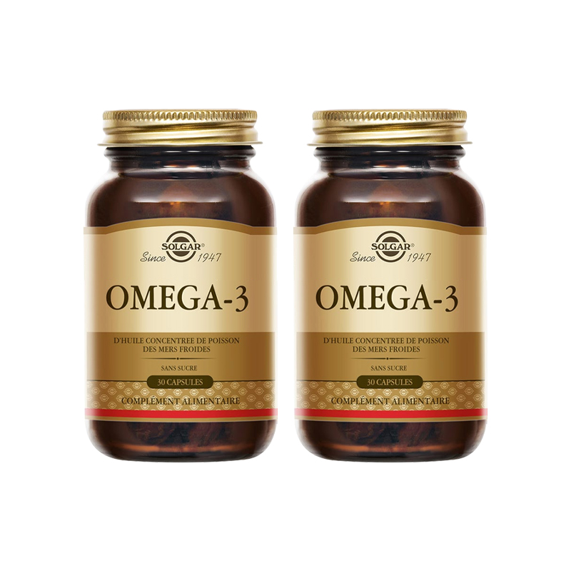 颜色: 30粒*2瓶, Solgar | Solgar Omega-3浓缩鱼油 30-60-120粒 提高记忆力改善视力