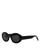 商品Celine | Triomphe Oval Sunglasses, 52mm颜色Black/Black Solid