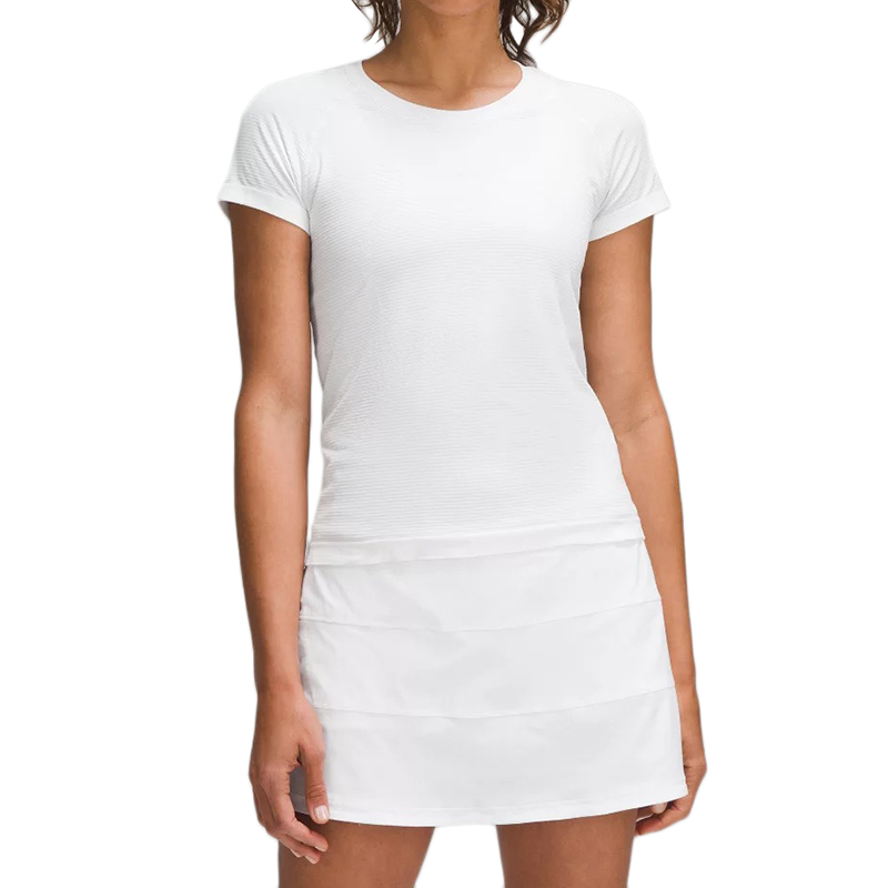 Lululemon | 露露乐蒙 女聚酯混纺修身休闲运动T恤（四色可选）, 颜色白色