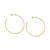 color Gold, Essentials | Silver Plated Flattened C-Hoop Earrings