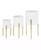 颜色: White, Rosemary Lane | Contemporary Style Large Round Metal Planters in Stands, Set of 3