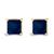 颜色: blue sapphire | yellow, Haus of Brilliance | 14K Gold 5x5MM Princess Cut Gemstone Solitaire Stud Earrings
