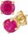 颜色: Ruby, Macy's | Birthstone Stud Earrings in 14k Gold or 14k White Gold