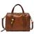 Fossil | Carlie Leather Satchel, 颜色Brown