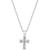 商品Macy's | Diamond Baby Cross 18" Pendant Necklace (1/5 ct. t.w.) in 14k White, Yellow or Rose Gold颜色White Gold