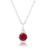 颜色: created ruby, Nicole Miller | Sterling Silver Round Gemstone Hexagon Pendant Necklace on 18 Inch Chain