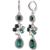 商品Givenchy | Silver-Tone Pavé Crystal Cluster Triple Drop Earrings颜色Green