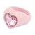 商品第1个颜色Pink, GUESS | Silver-Tone Crystal Heart-Shape Accent Ring